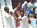 2nd Test: Ashwin's three, lively fielding drive India's fightback