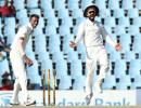 PHOTOS: India strike late to peg back South Africa on Day 1