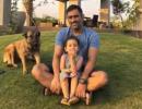 WATCH! Dhoni spends some quality time with family