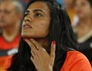 Spotted: Badminton ace Sindhu watching cricket