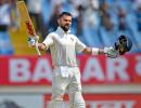 What was unusual about Kohli's Rajkot century?