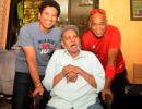 PIX: Tendulkar, Kambli seek Achrekar's blessings!