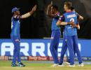 IPL PIX: Delhi bowlers bring sun down on Hyderabad