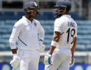 PHOTOS: Kohli, Agarwal hit 50s to boost India on Day 1