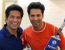 Tendulkar enjoys gully cricket with Varun, Abhishek