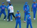 Run for a hug: Fan breaks security to embrace Dhoni