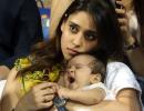 Rohit's daughter Samaira's stadium debut