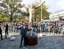 Angry fans vandalise Ibrahimovic's statue in Malmo