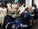 WATCH: England, Australia players share dressing room