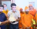 PIX: Ganguly visits Belur Math, donates 2000kgs rice