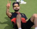 PIX: Why RCB captain Kohli was scared to hit the nets