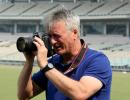 Steve Waugh back at Eden, as a photographer