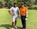 SEE: Sachin, Lara tee off on the golf course