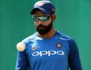 SEE: Determined Jadeja trains in the rain