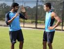 Jasprit Bumrah gives Kartik Tyagi gyaan