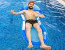 PIX: Kohli chills in the pool