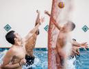 Mumbai Indians cool off in the pool