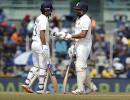 2nd Test: Rohit helps India weather top-order collapse