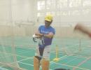 Dhoni and CSK teammates hit nets