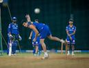 Arjun Tendulkar hits first nets session with MI