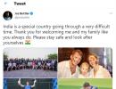 Buttler's warm parting message for India