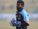 Saha out with stiff neck; Bharat keeps wickets