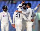 1st Test PIX: India move closer to victory vs B'desh