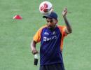 Football fever hits the Indian cricket team