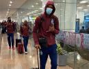 PIX: Windies touch down in Ahmedabad