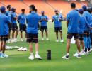 PIX: India train in right earnest ahead of WI ODIs