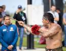 Team India welcomed in the traditional Maori way