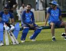 PIX: Indian cricketers train with series on line