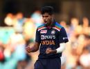 Washington Sundar replaces Deepak Chahar for SA ODIs