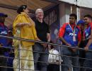 PIX: Cook, Sonam Enjoy Game Of Cricket