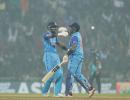 PIX: India 'turn' out tense win to level NZ T20 series