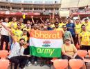 PIX: CSK fans paint Motera Stadium yellow