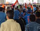 ICC World Cup final: PIX: It's a sea of blue at Motera