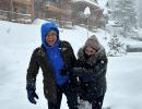 SEE: Sachin Has FUN In The SNOW!