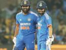 PIX: Rohit dazzles as India eke out thrilling win