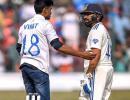 Pitch Invader Touches Rohit's Feet