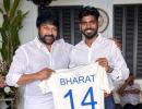 Bharat Gifts Chiranjeevi His Jersey