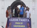 Grand homecoming for Hardik Pandya in Vadodara