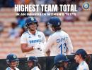 India score highest-ever Test total in women's cricket