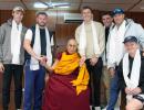 England players meet the Dalai Lama in Dharamsala