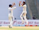 3rd Test PIX: Sundar's double strike stumps Kiwis