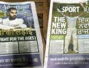 Aus Papers Celebrate Kohli In Hindi...