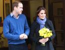 PICS: A glowing pregnant Kate leaves the hospital