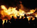 STUNNING PICS: How to set a Viking boat on fire!