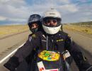 This couple is travelling the world on their BIKE