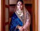 This bride isn't afraid to rock an indigo lehenga